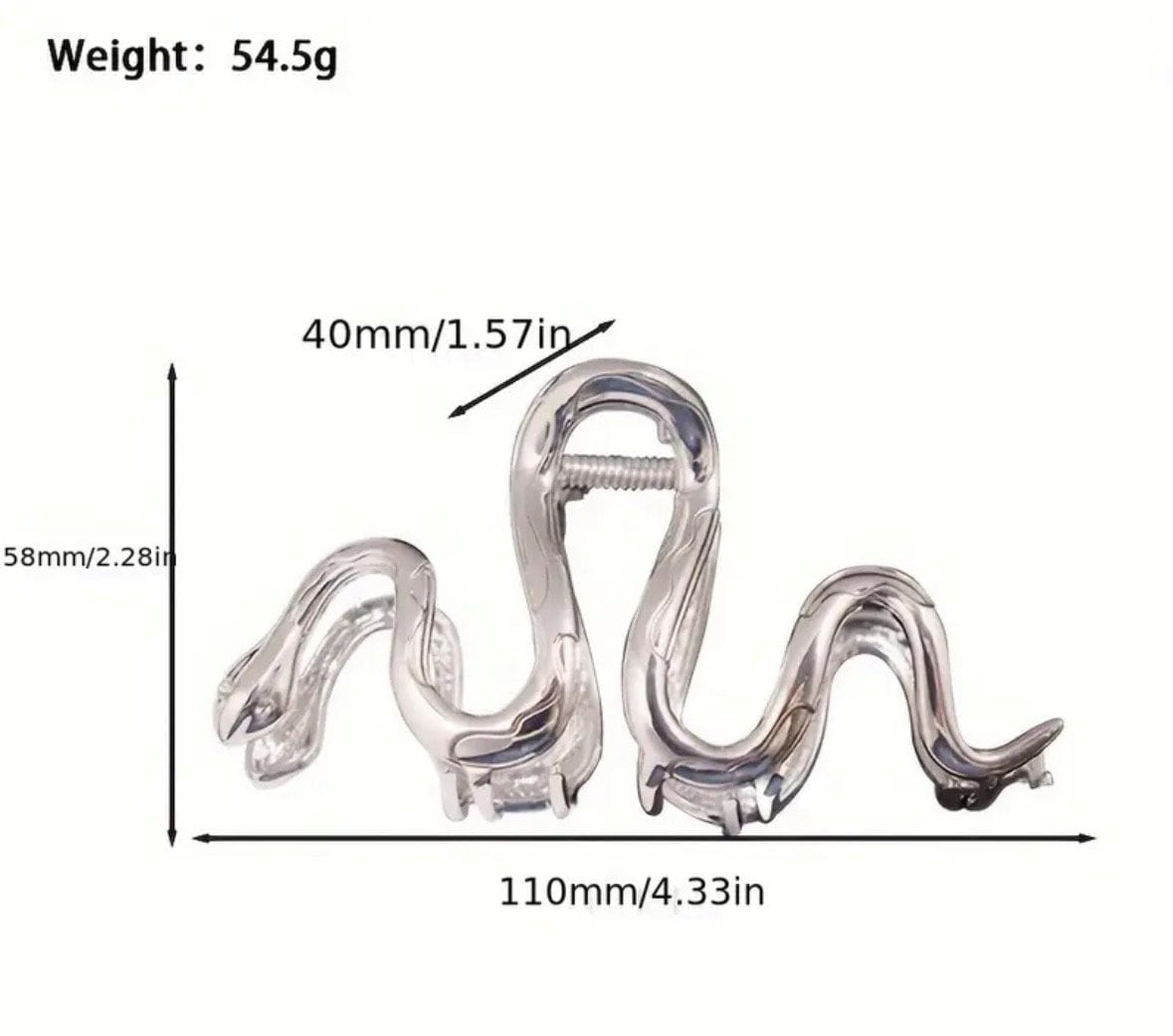 METAL SNAKE CLAW CLIP