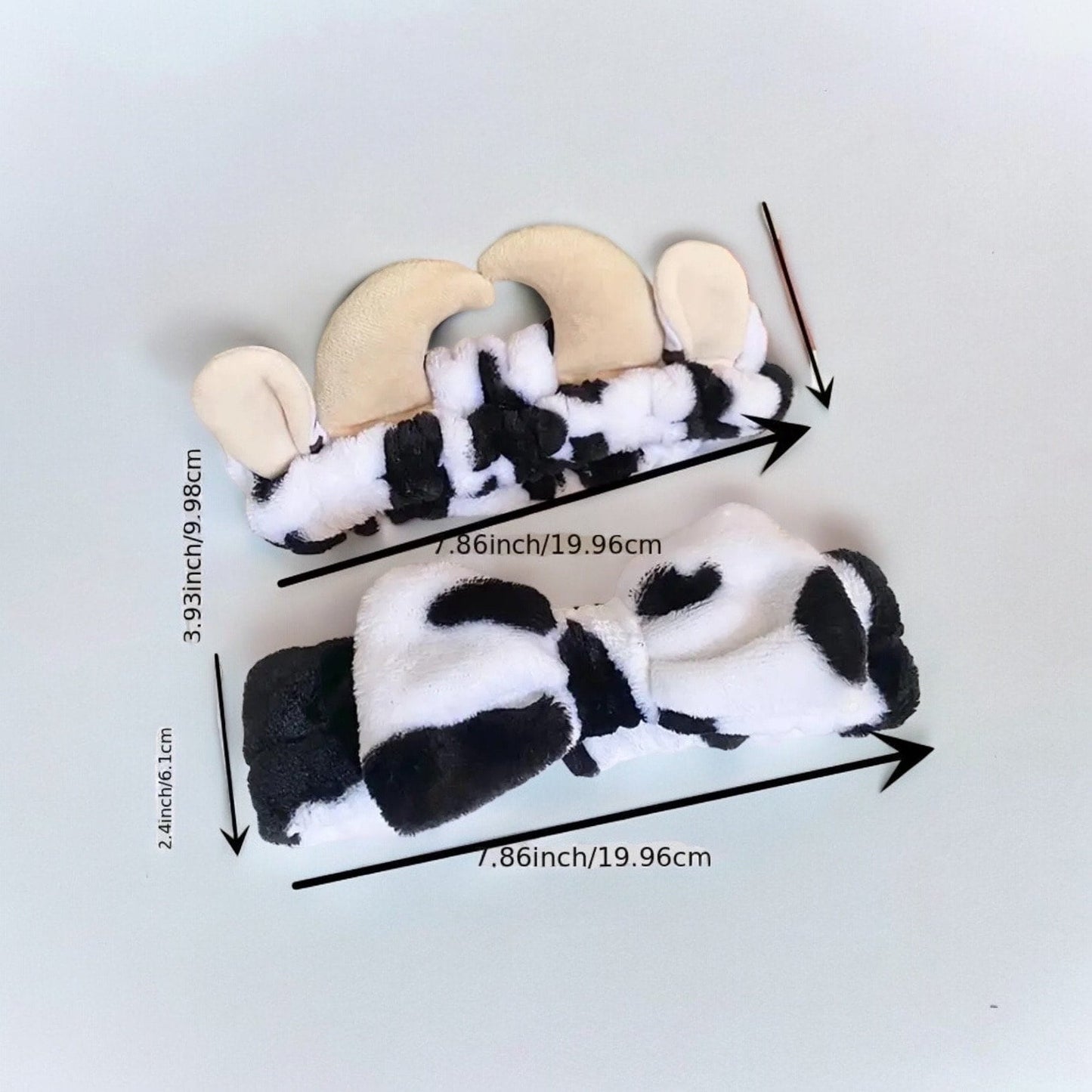 COW PRINT MAKEUP SPA HEADBANDS