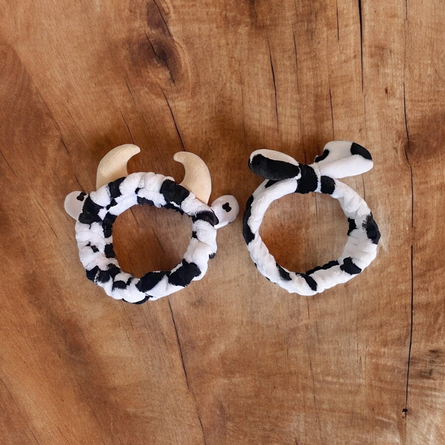 COW PRINT MAKEUP SPA HEADBANDS