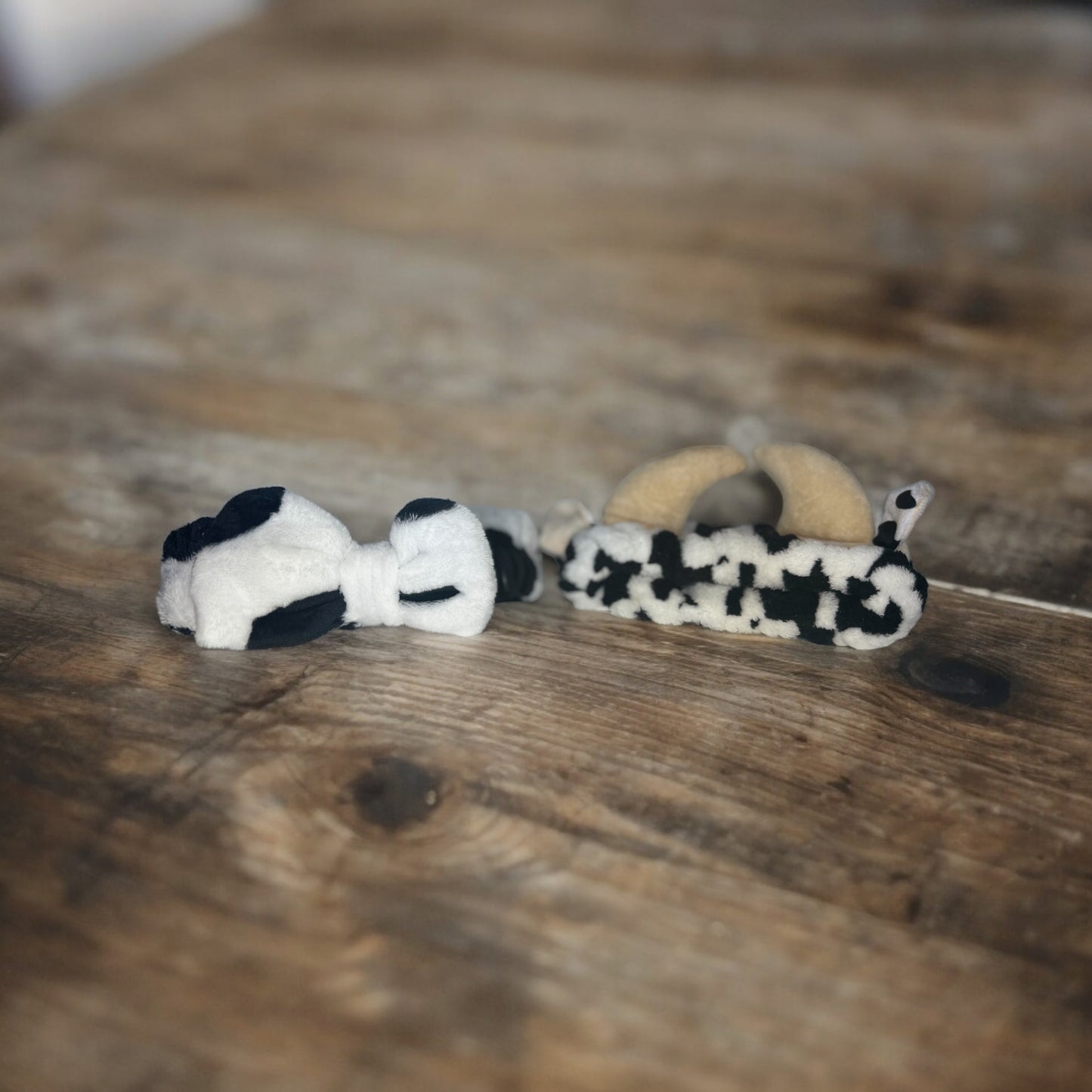 COW PRINT MAKEUP SPA HEADBANDS