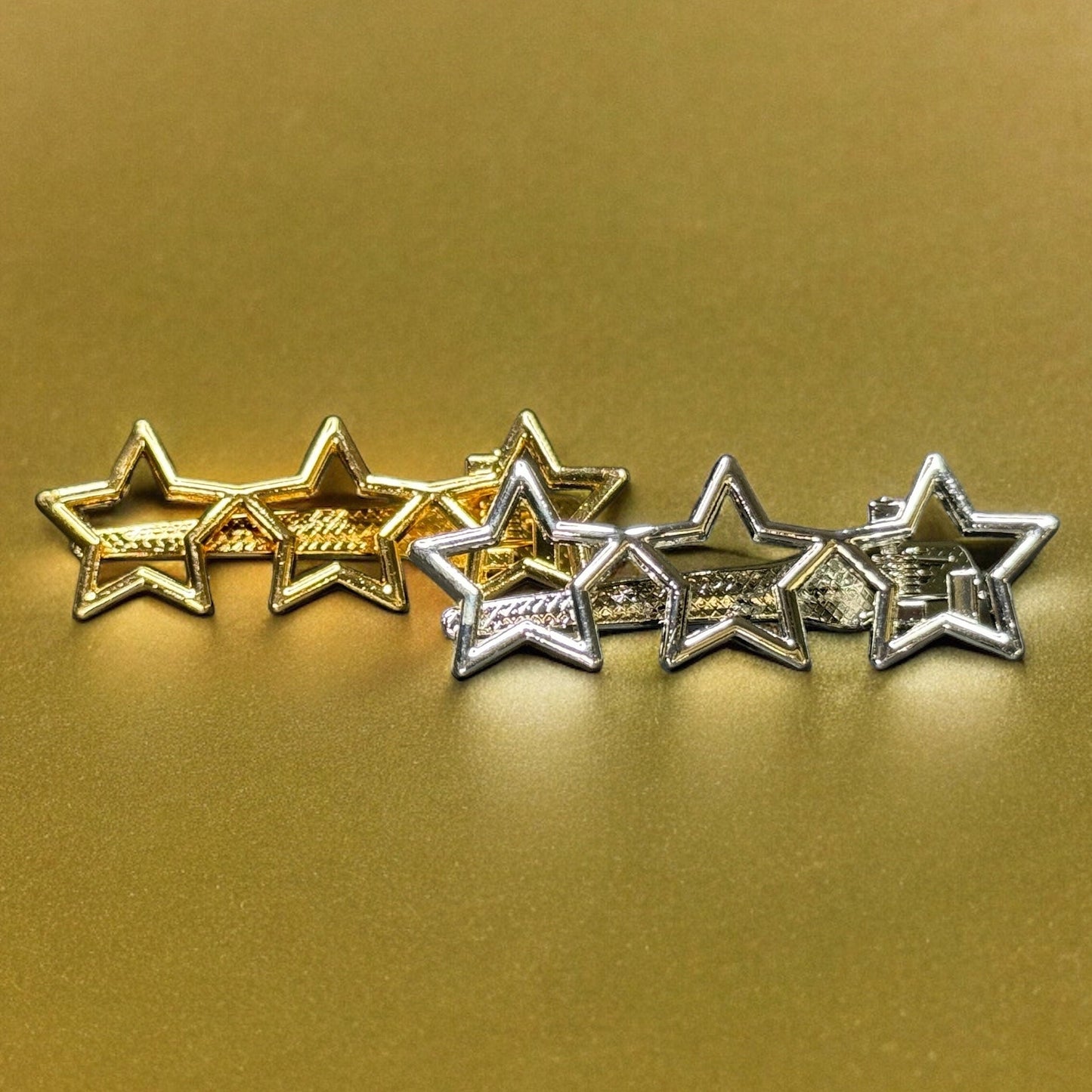 METAL STARS HAIR BARRETTES