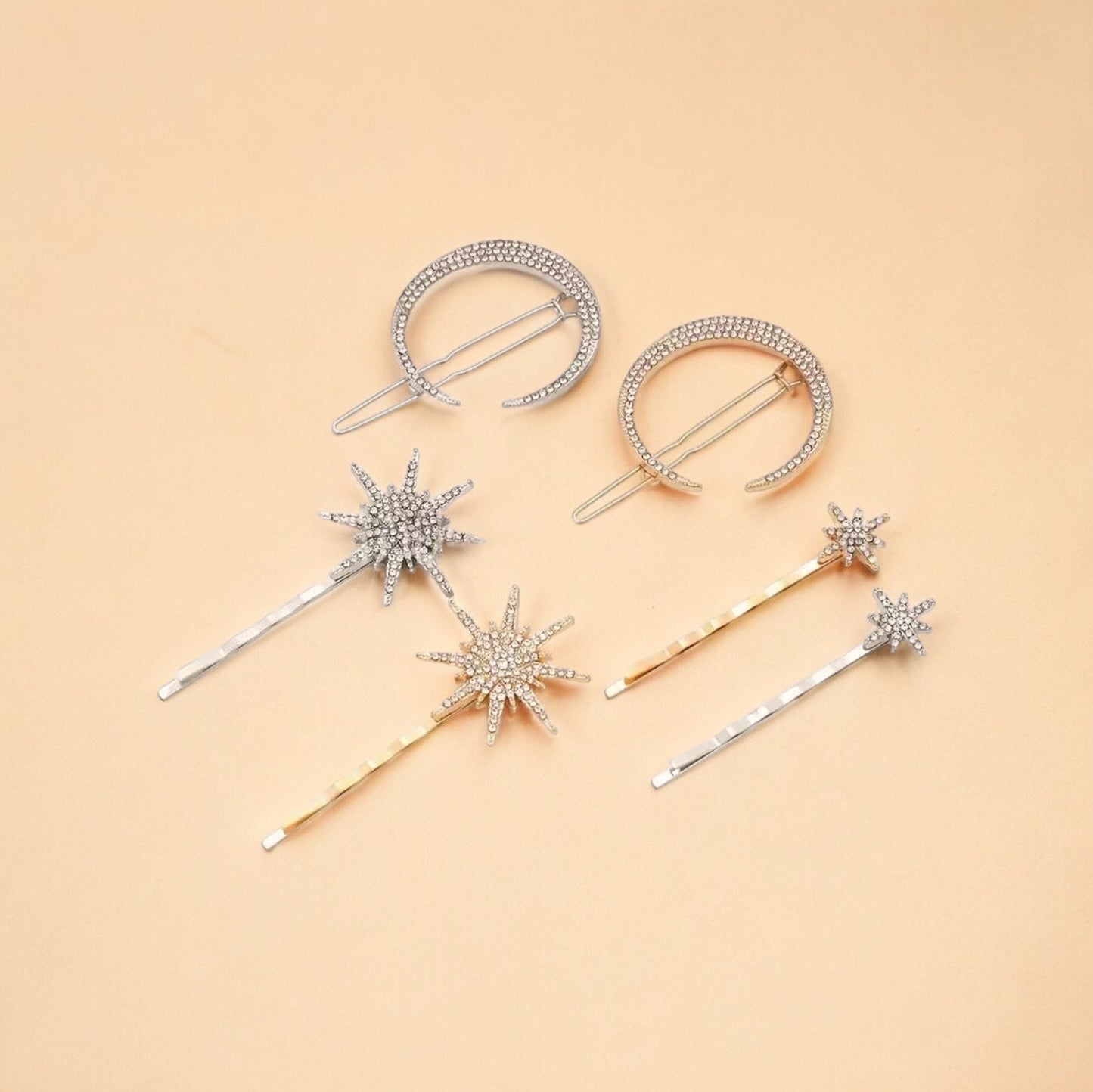 CELESTIAL HAIR BARRETTE TRIOS