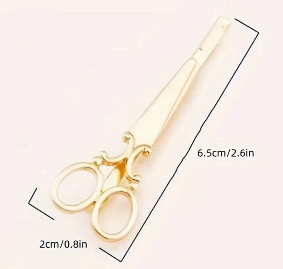 METAL SCISSOR HAIR BARRETTE