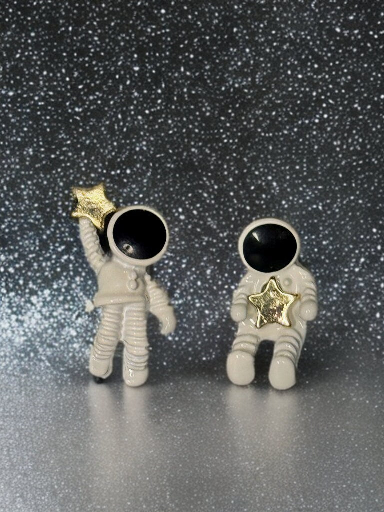 CELESTIAL ASTRONAUT STUD EARRINGS