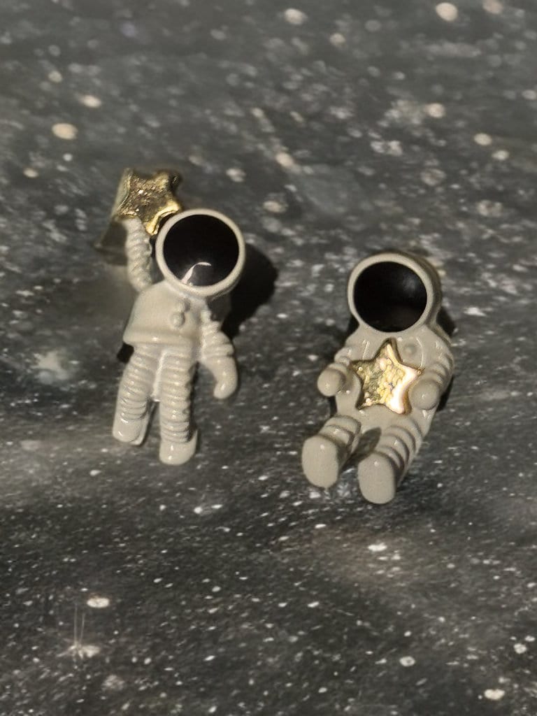 CELESTIAL ASTRONAUT STUD EARRINGS