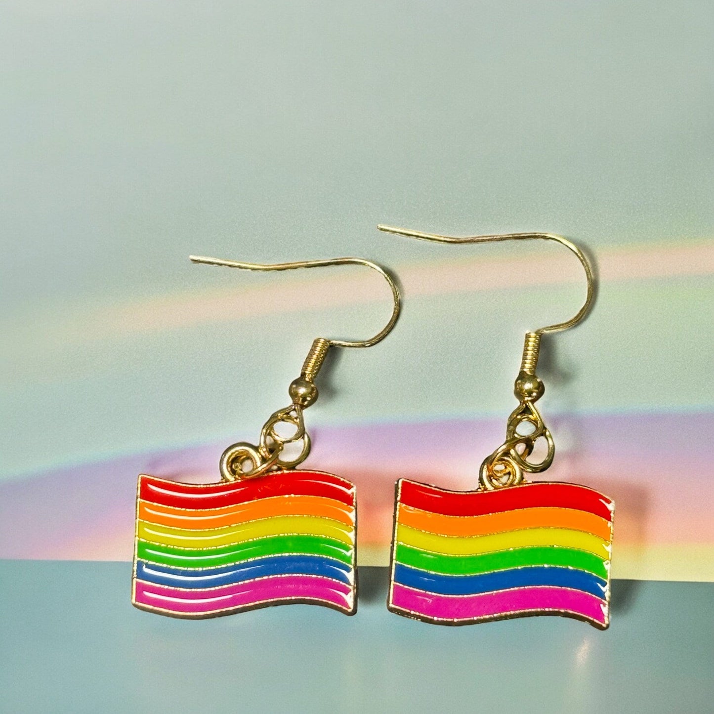 PRIDE RAINBOW DANGLE EARRINGS