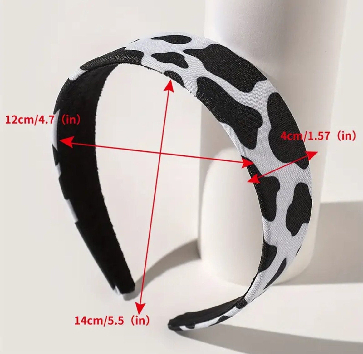 COW PRINT THICK HEADBAND