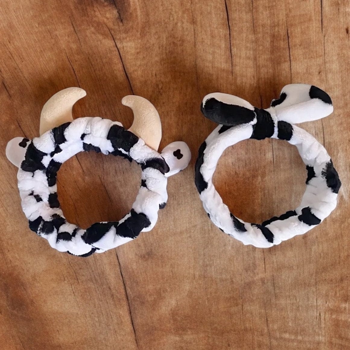 COW PRINT MAKEUP SPA HEADBANDS