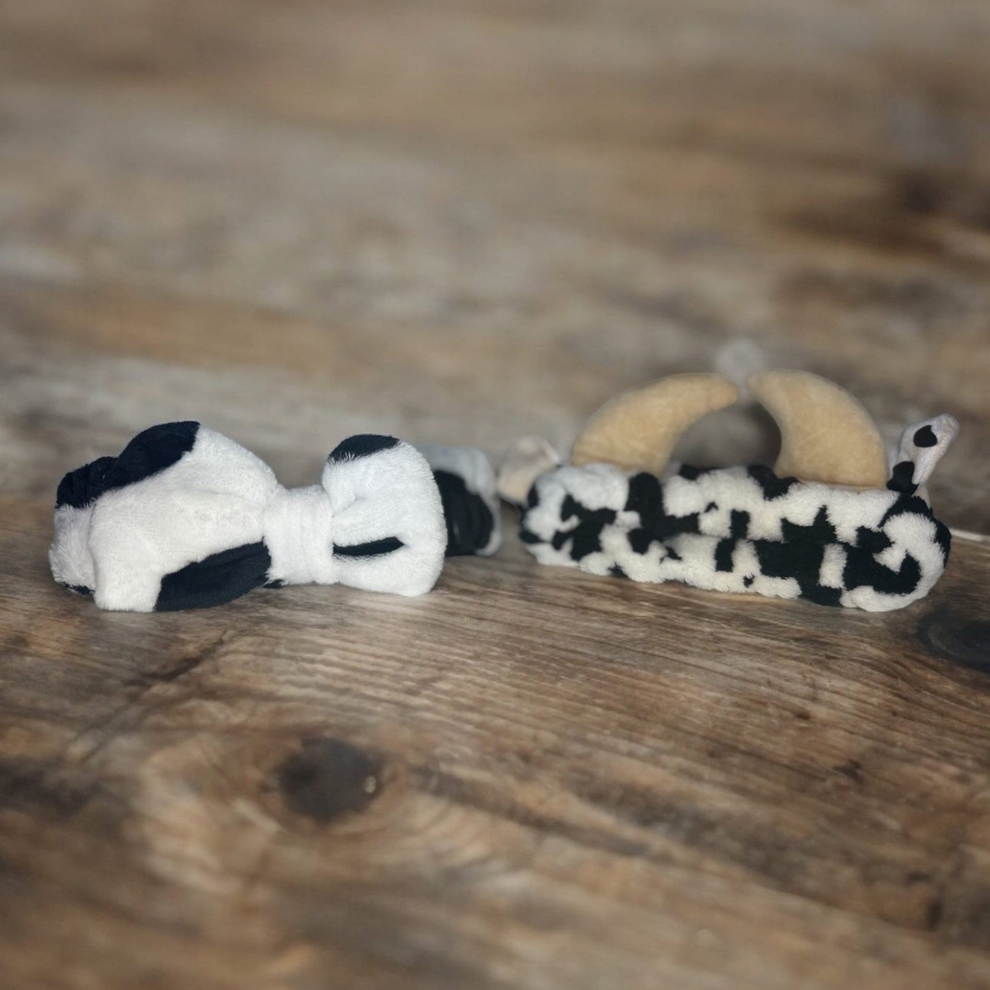 COW PRINT MAKEUP SPA HEADBANDS