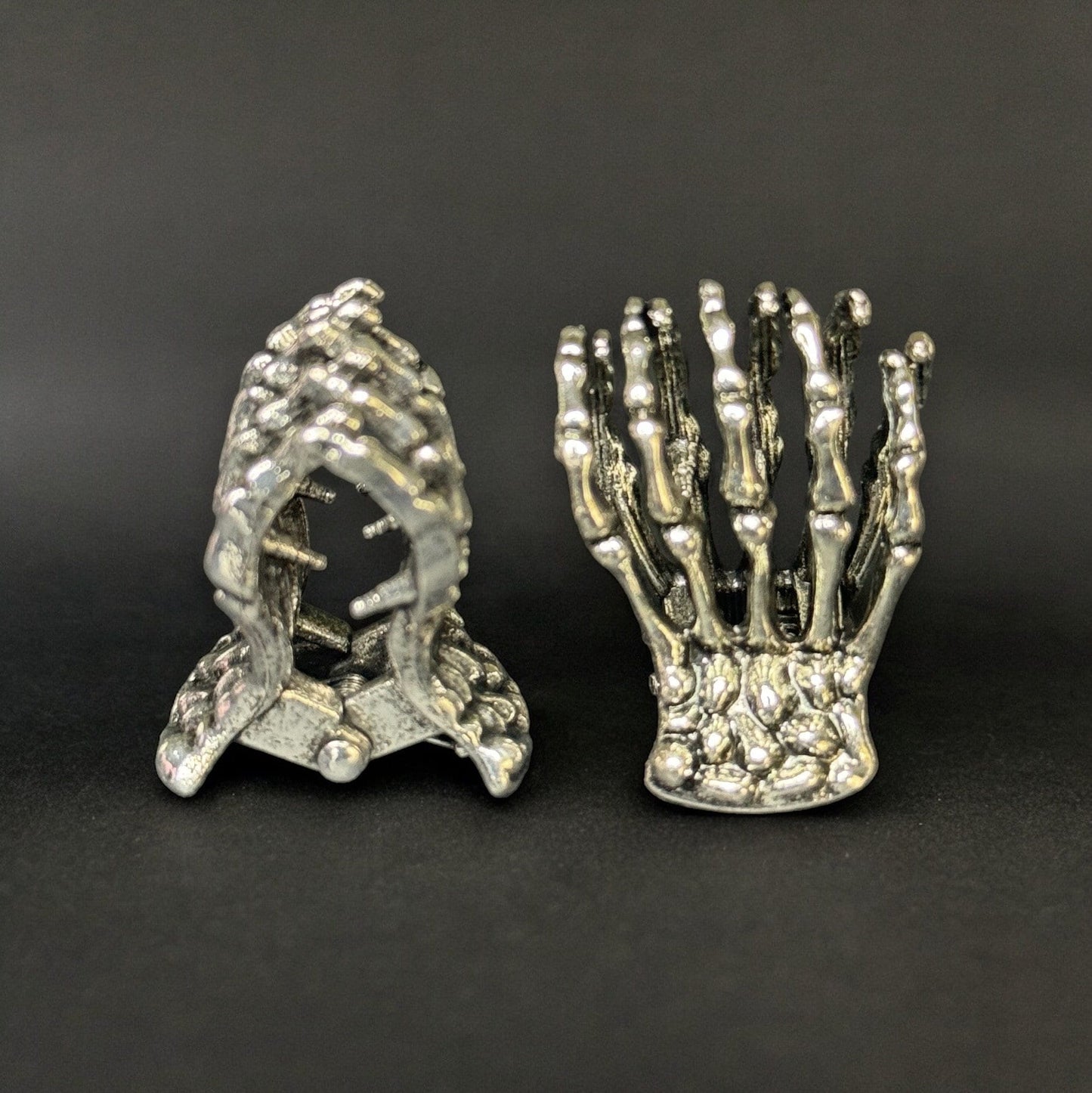 MINI SILVER SKELETON HAND CLAW CLIPS