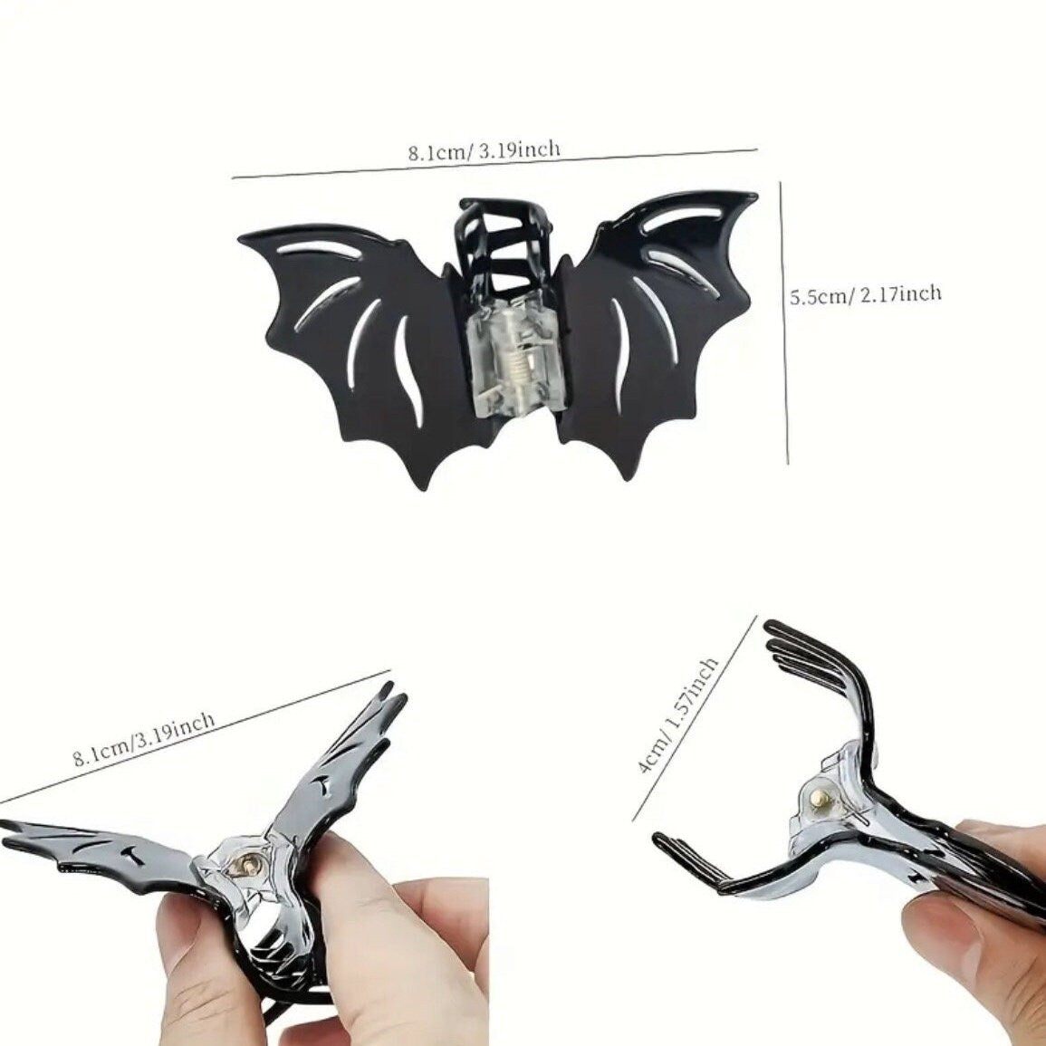 HALLOWEEN BAT CLAW CLIPS