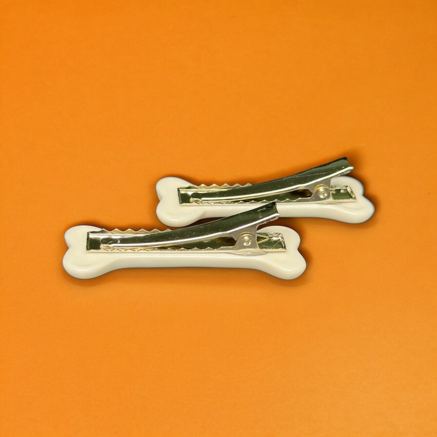 HALLOWEEN BONE SHAPED HAIR BARRETTES