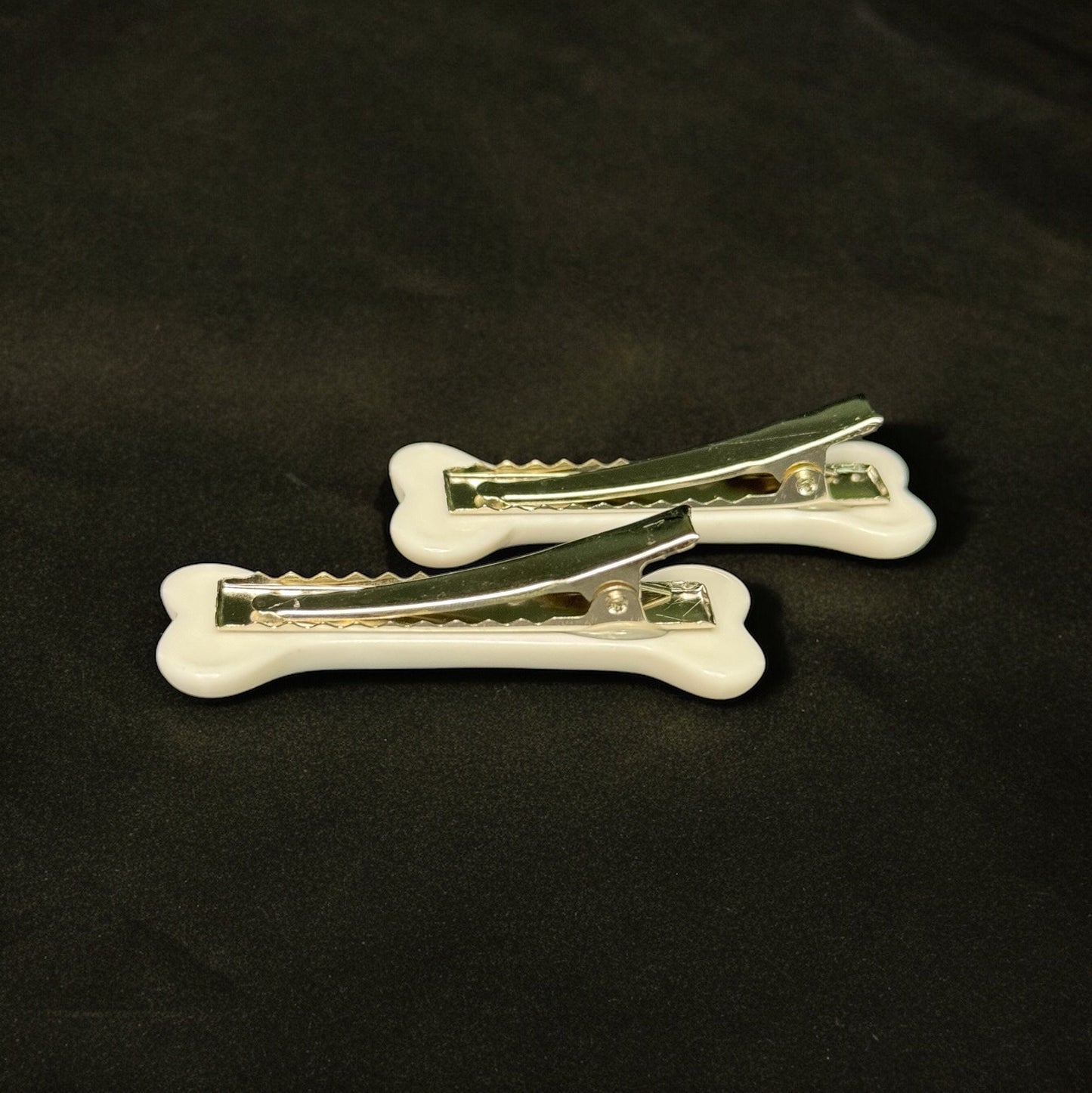 HALLOWEEN BONE SHAPED HAIR BARRETTES