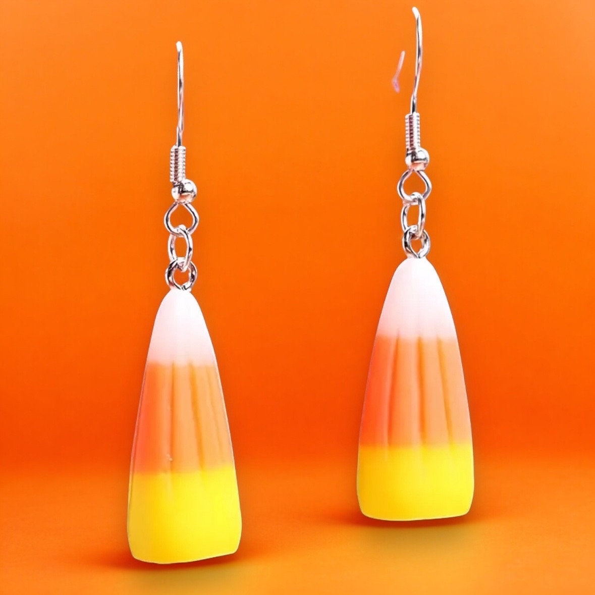 CANDY CORN DANGLE EARRINGS