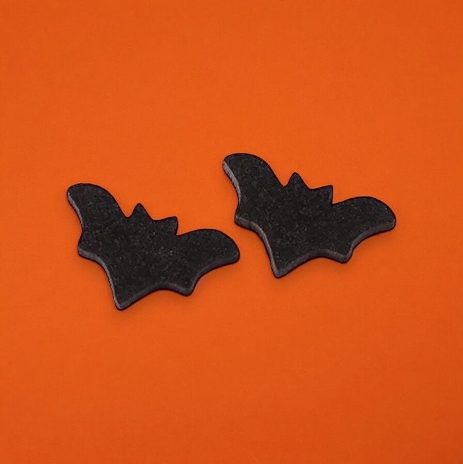 HALLOWEEN WOODEN SPOOKY STUD EARRING SETS