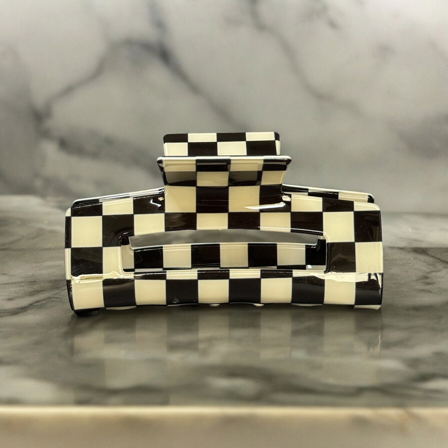 CHECKERBOARD LARGE CLAW CLIP