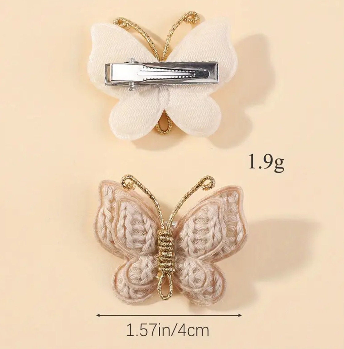 COZY BUTTERFLY HAIR BARRETTES