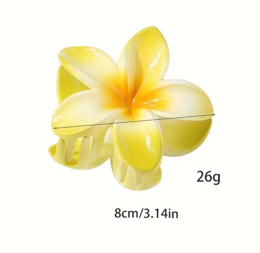 LARGE SINGLE SUMMER FLOWER CLAW CLIPS