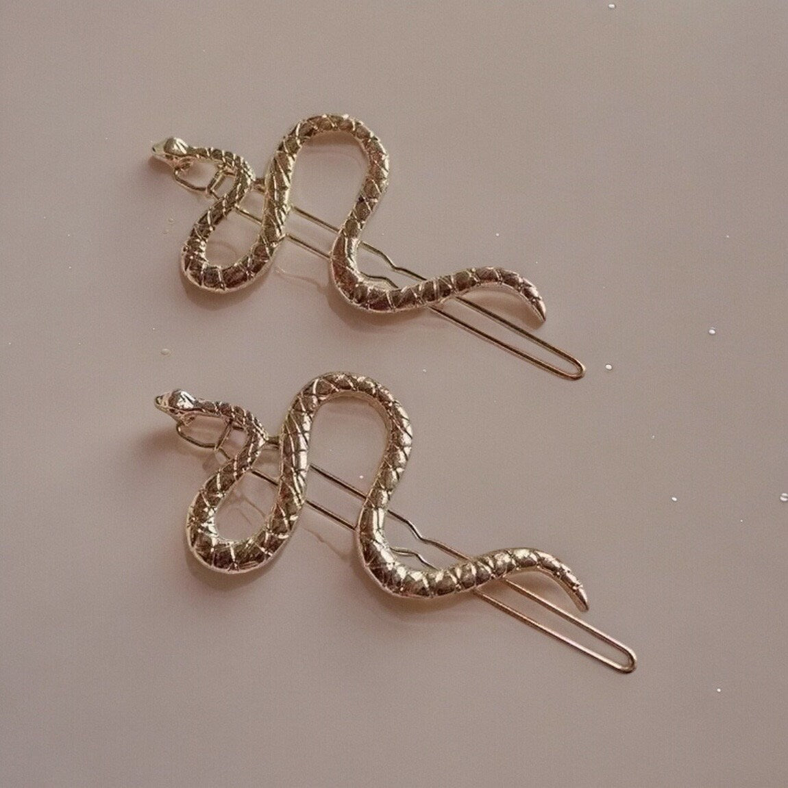 METAL SNAKE HAIR BARRETTES