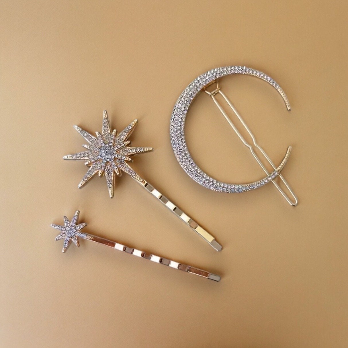 CELESTIAL HAIR BARRETTE TRIOS