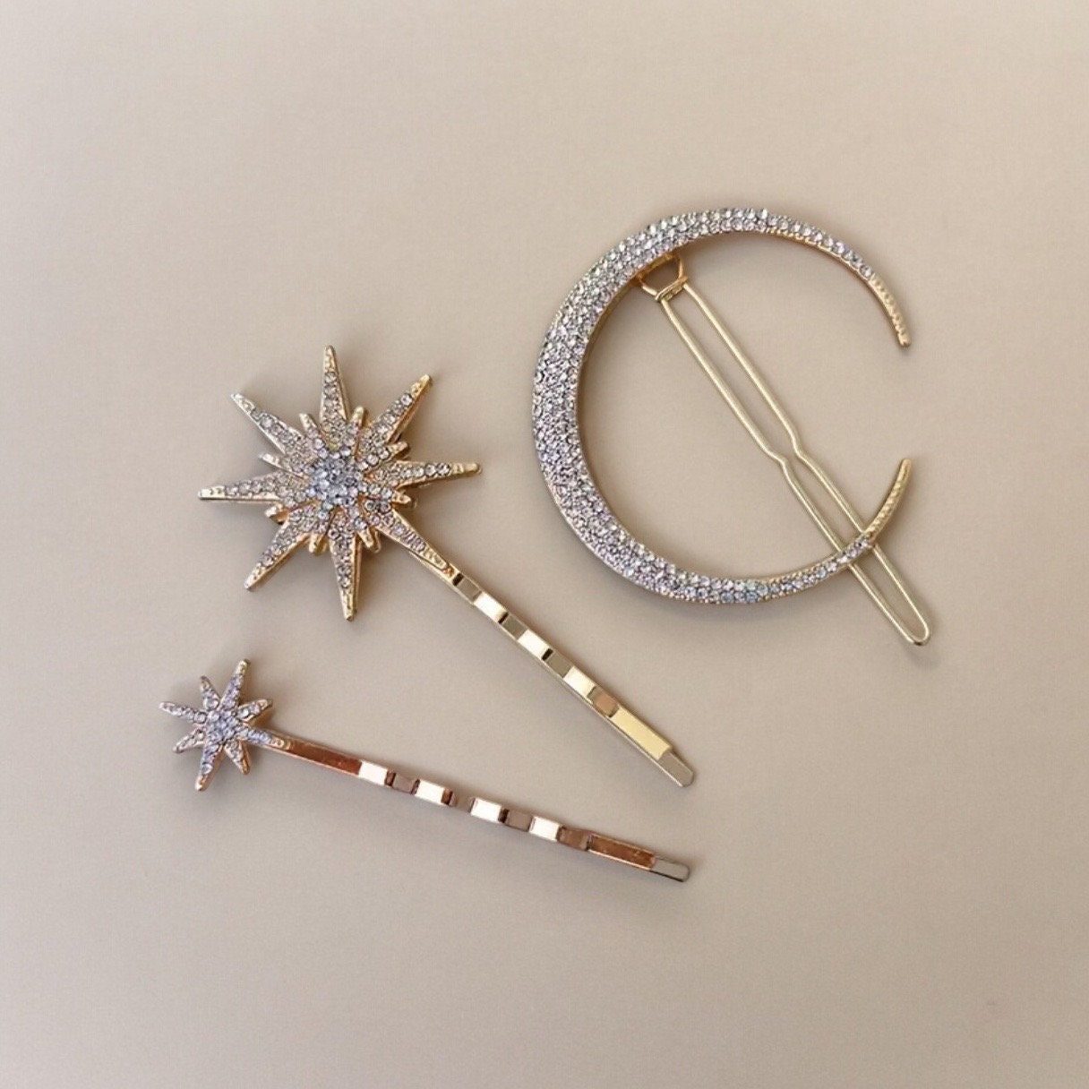 CELESTIAL HAIR BARRETTE TRIOS