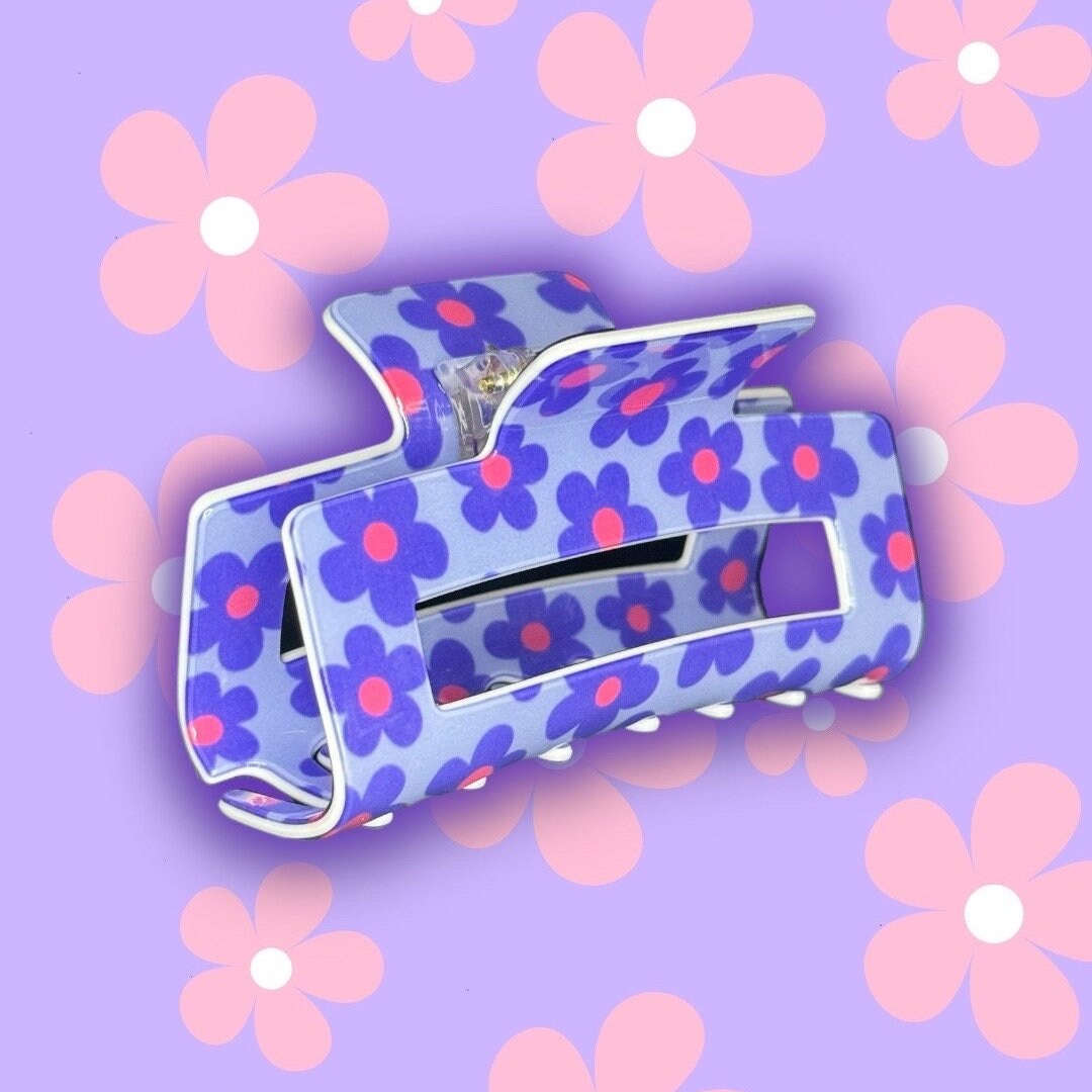 GROOVY FLOWERS CLAW CLIPS