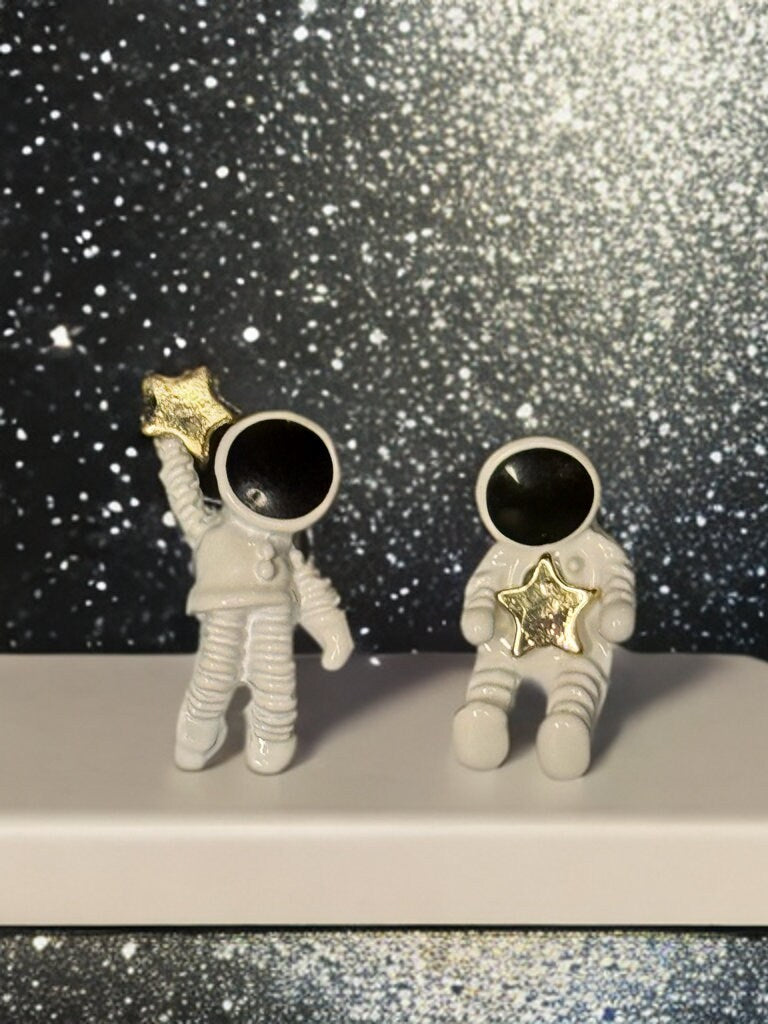 CELESTIAL ASTRONAUT STUD EARRINGS