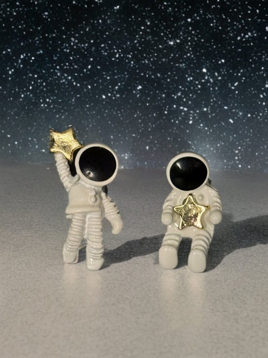 CELESTIAL ASTRONAUT STUD EARRINGS