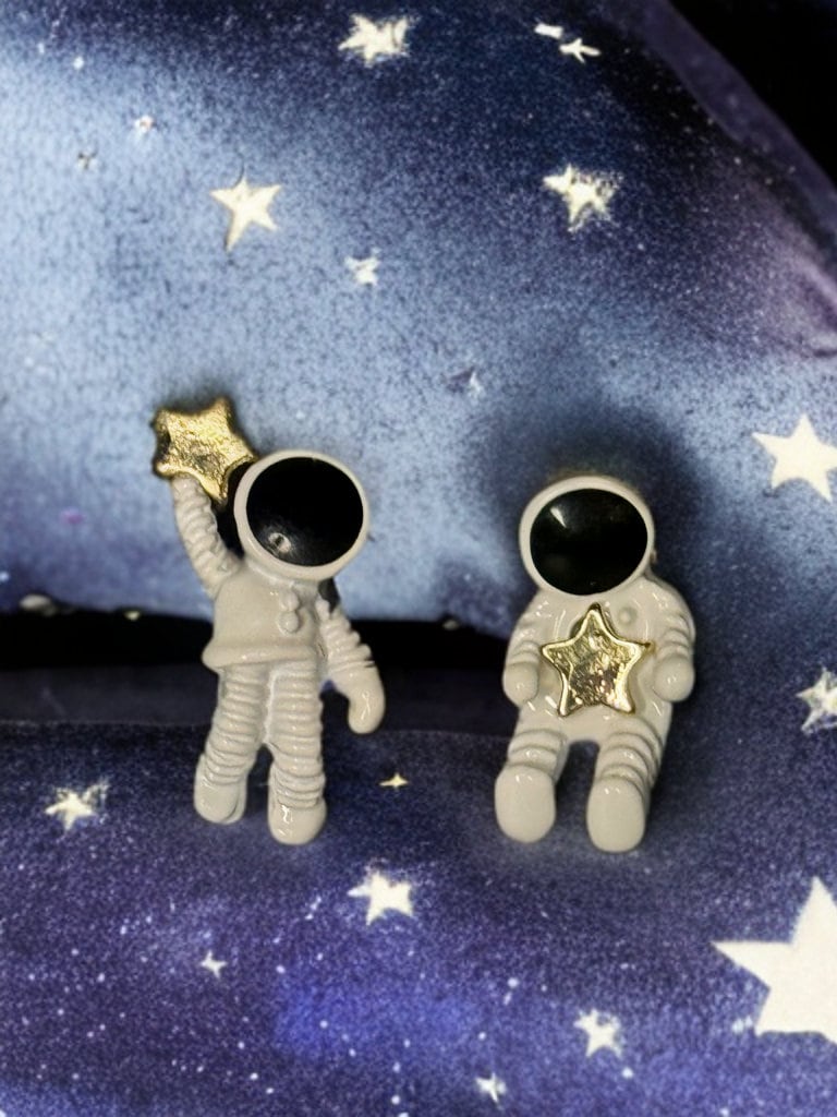 CELESTIAL ASTRONAUT STUD EARRINGS