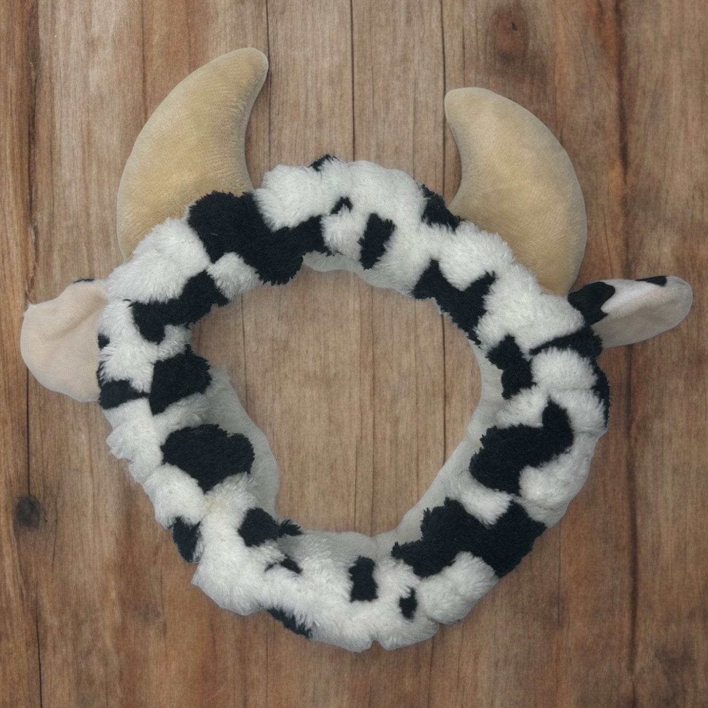 COW PRINT MAKEUP SPA HEADBANDS