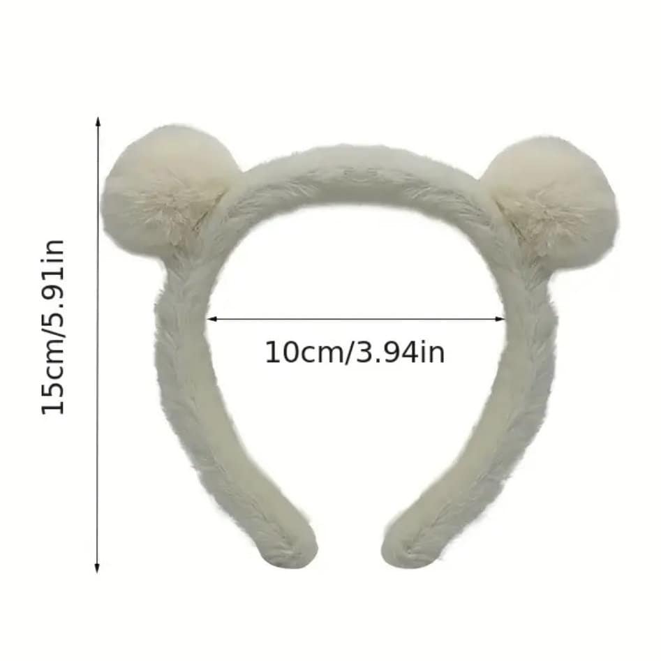 FUZZY TEDDY BEAR HEADBANDS