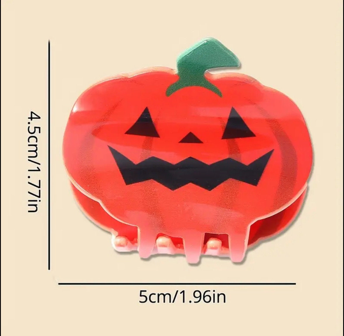 HALLOWEEN JACK-O-LANTERN CLAW CLIP