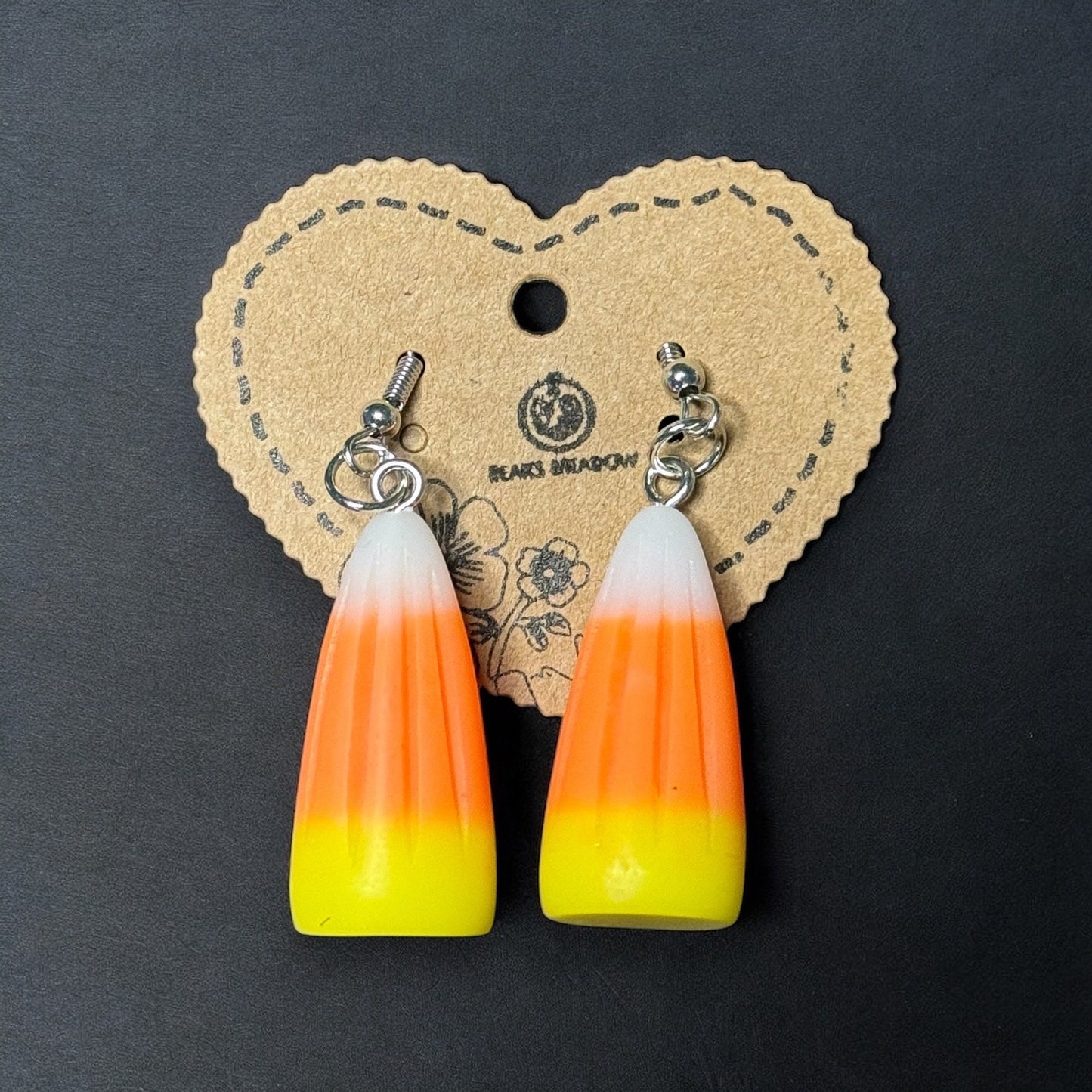 CANDY CORN DANGLE EARRINGS