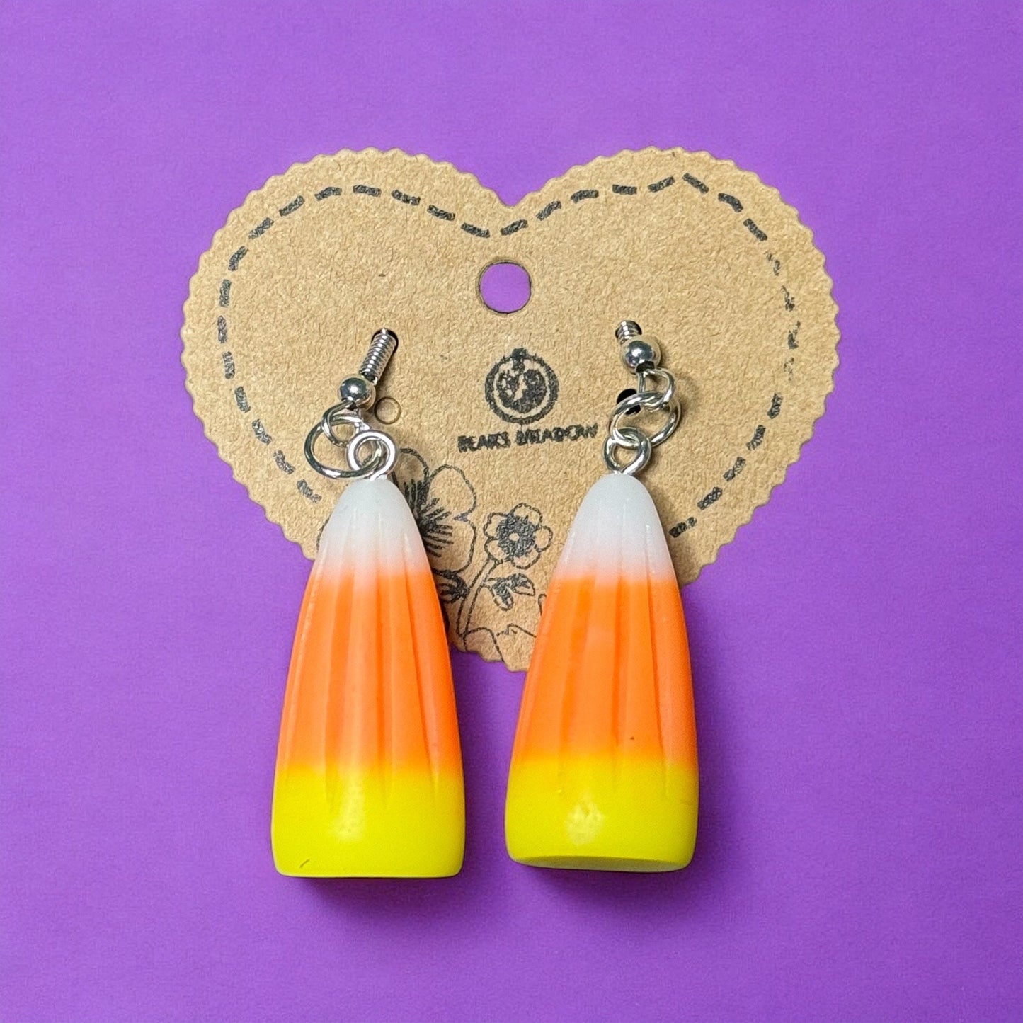 CANDY CORN DANGLE EARRINGS