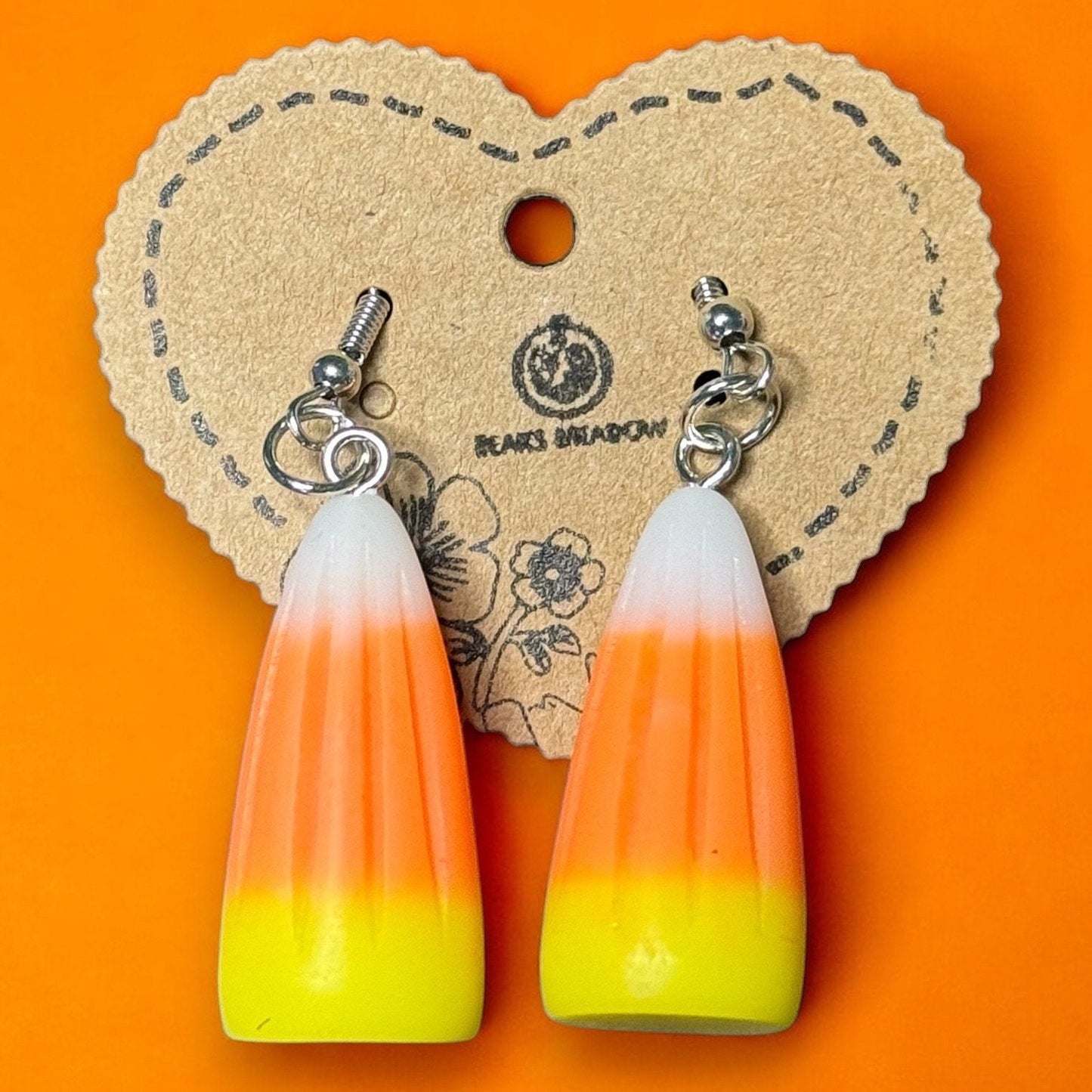 CANDY CORN DANGLE EARRINGS