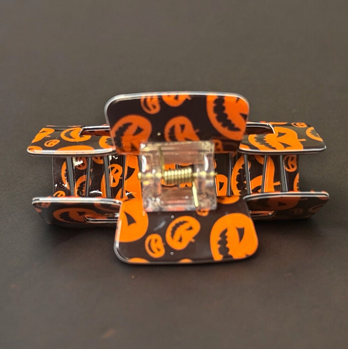 HALLOWEEN PUMPKIN PRINT CLAW CLIP