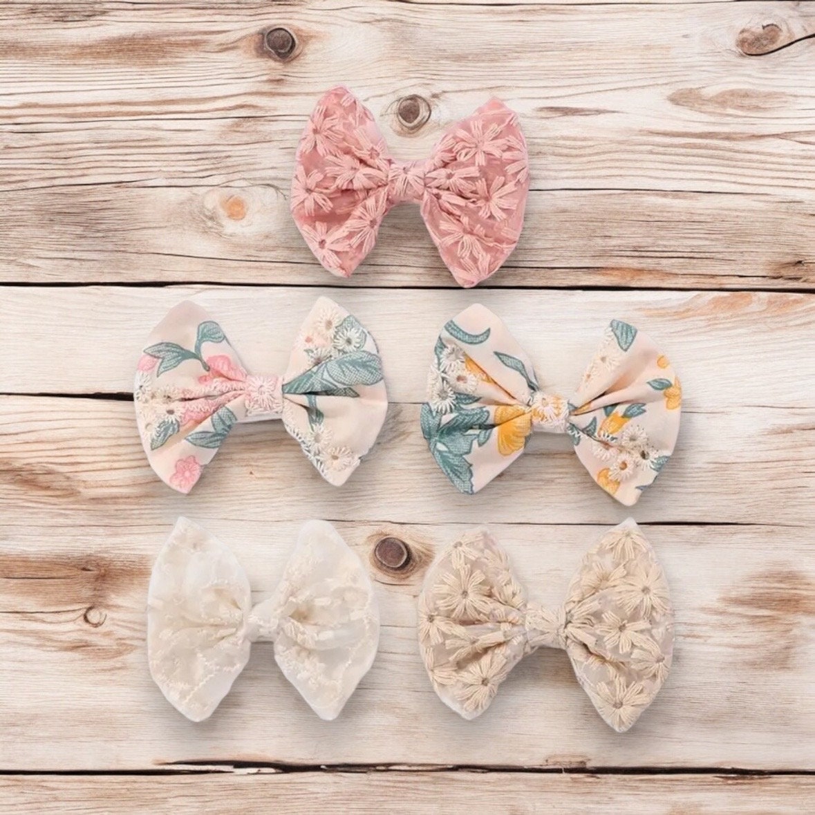 SPRING FABRIC HAIR BOWS